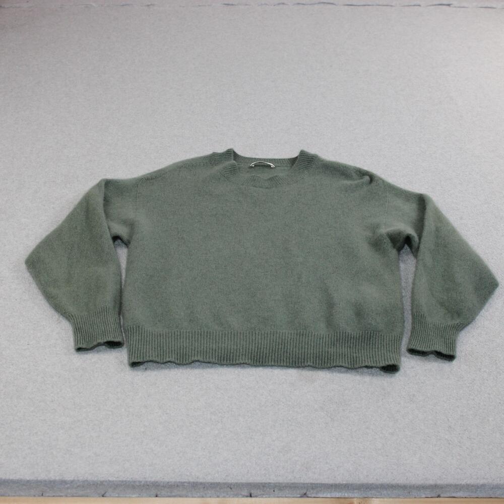 Wilfred Wool Cashmere Sweater Women Small Green Crew Neck Cozy Soft Heritage